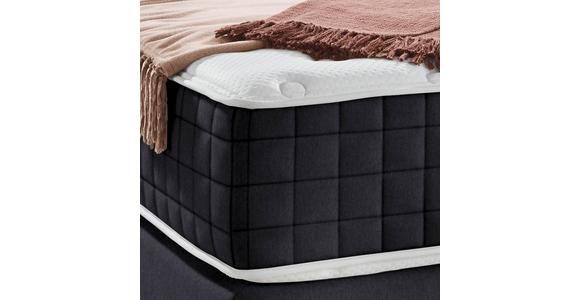 Boxspringbett mit Kontinental Matratze 160x200 Domino - Anthrazit, KONVENTIONELL, Holz (160/200cm) - James Wood