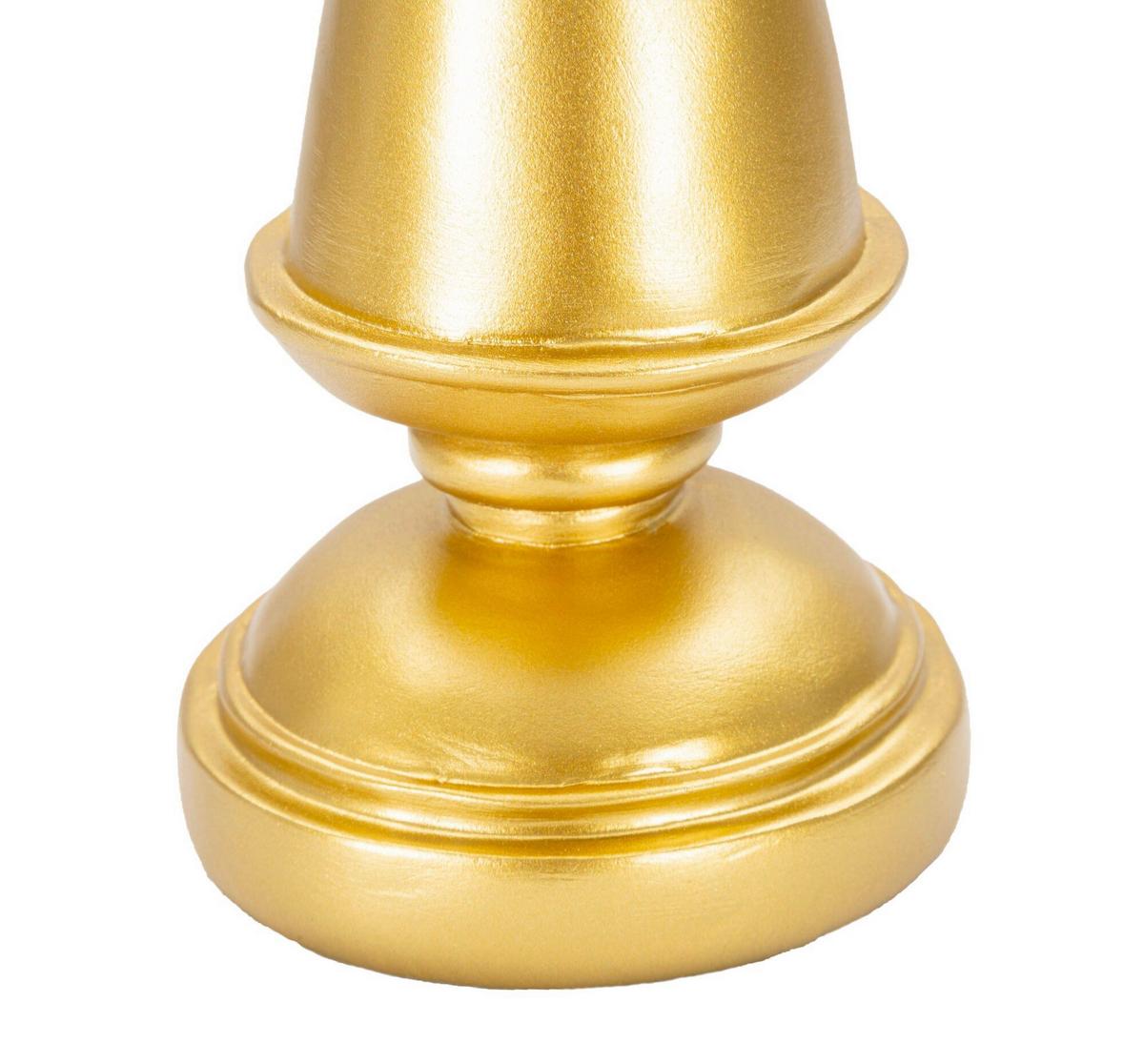 Skulptur Gold And Black King B: 11 cm - Goldfarben/Schwarz, Basics, Kunststoff (11/32.5/11cm)