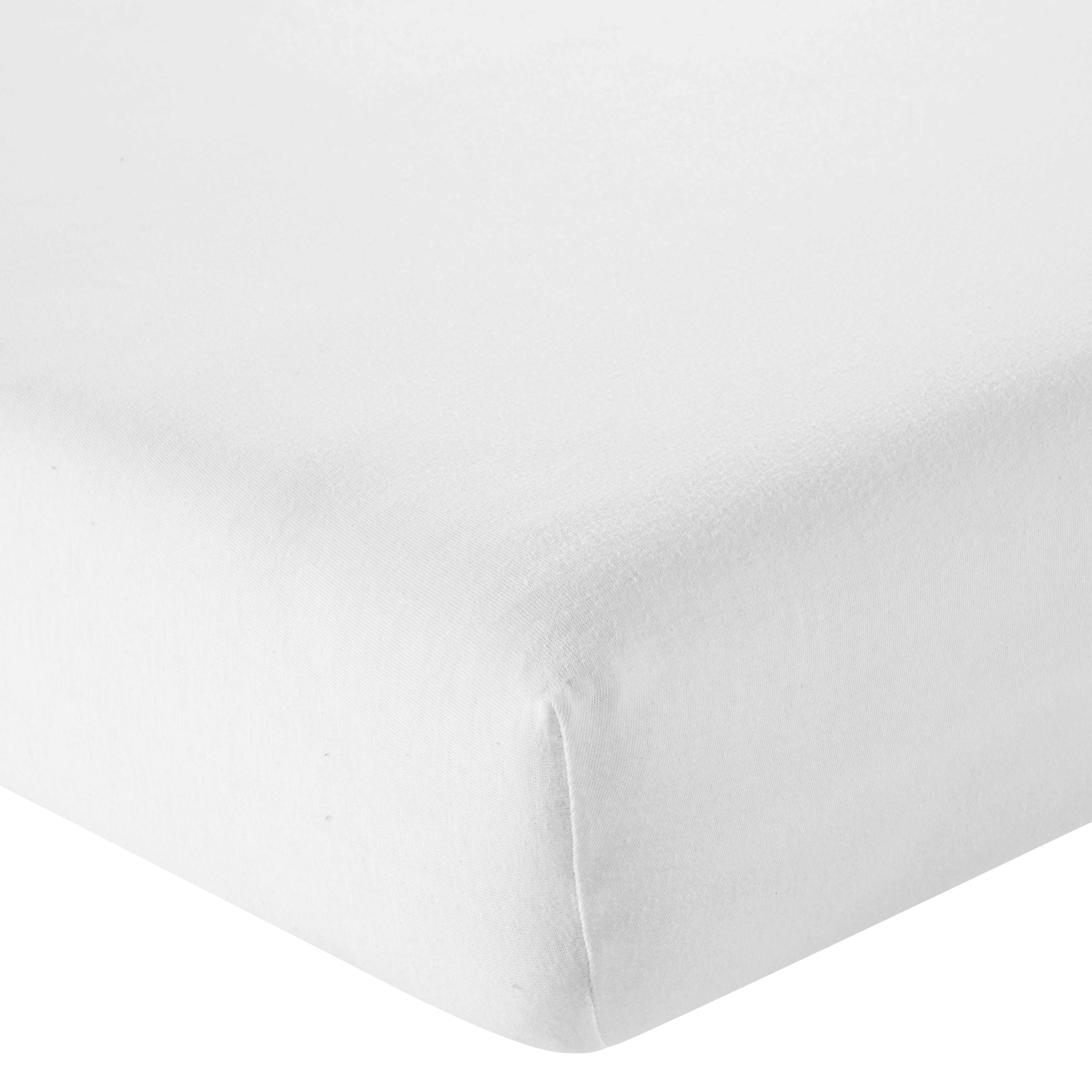 Napínacia plachta Basic, 180-200/200/28cm - biela, Modern, textil (180/200cm) - Modern Living