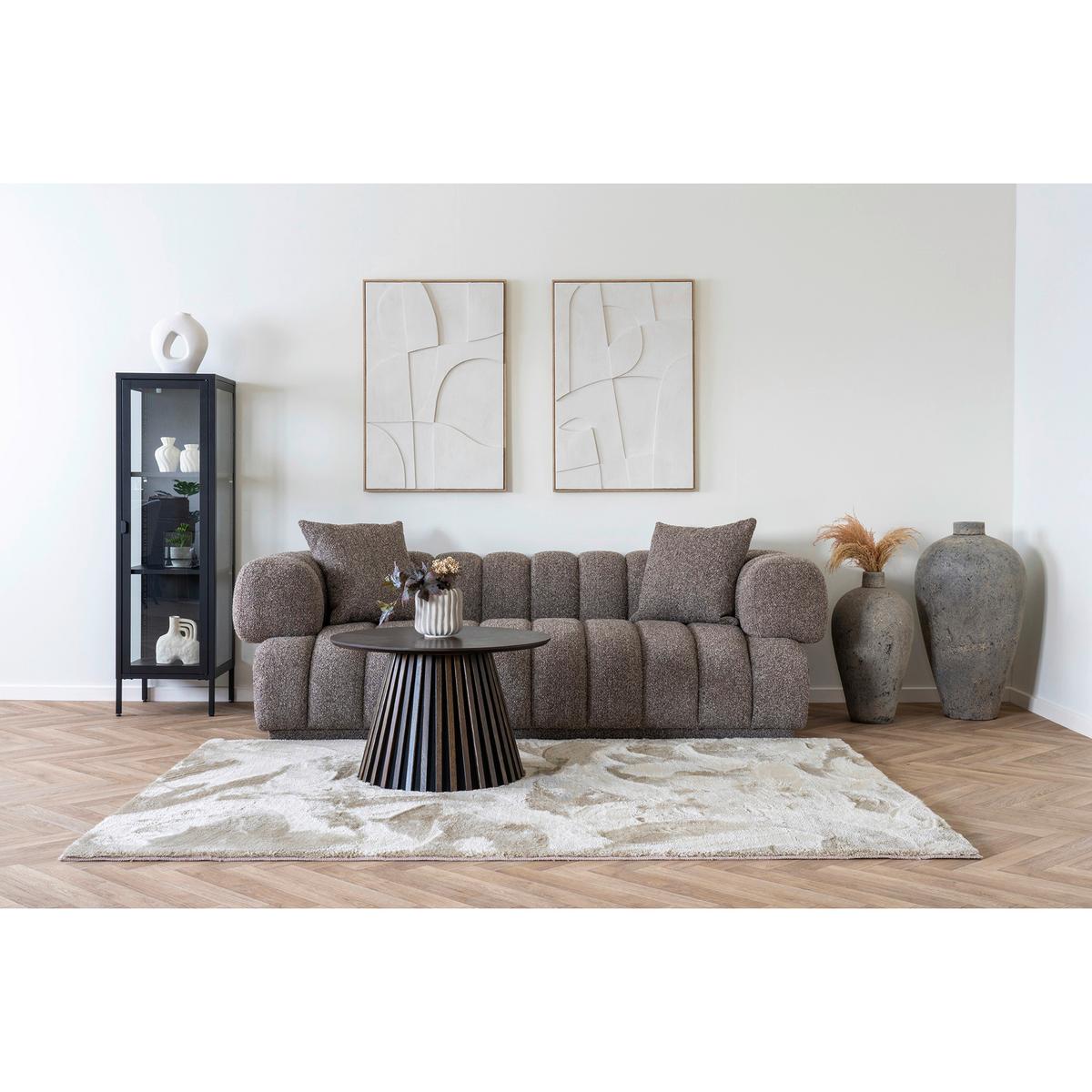 Garderobenpaneel Brisbane Schwarz/Transparent B: 35cm - Transparent/Schwarz, Design, Glas/Metall (35/140/40cm) - MID.YOU