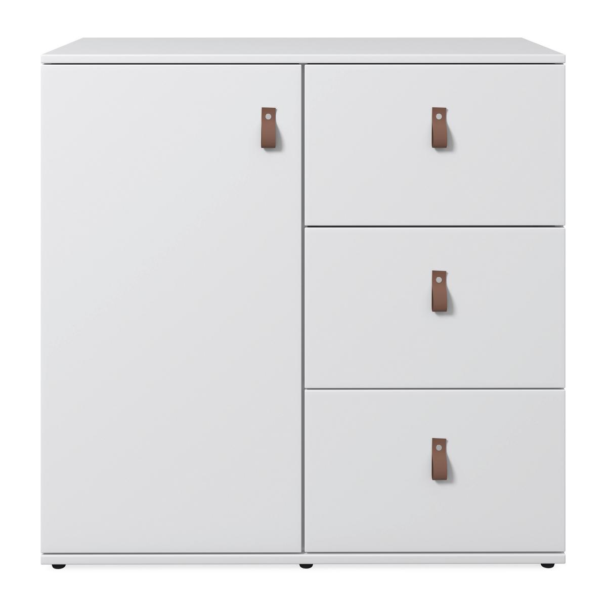 Komoda MICK - hnedá/čierna, Modern, kompozitné drevo/plast (80/79/40cm) - Modern Living