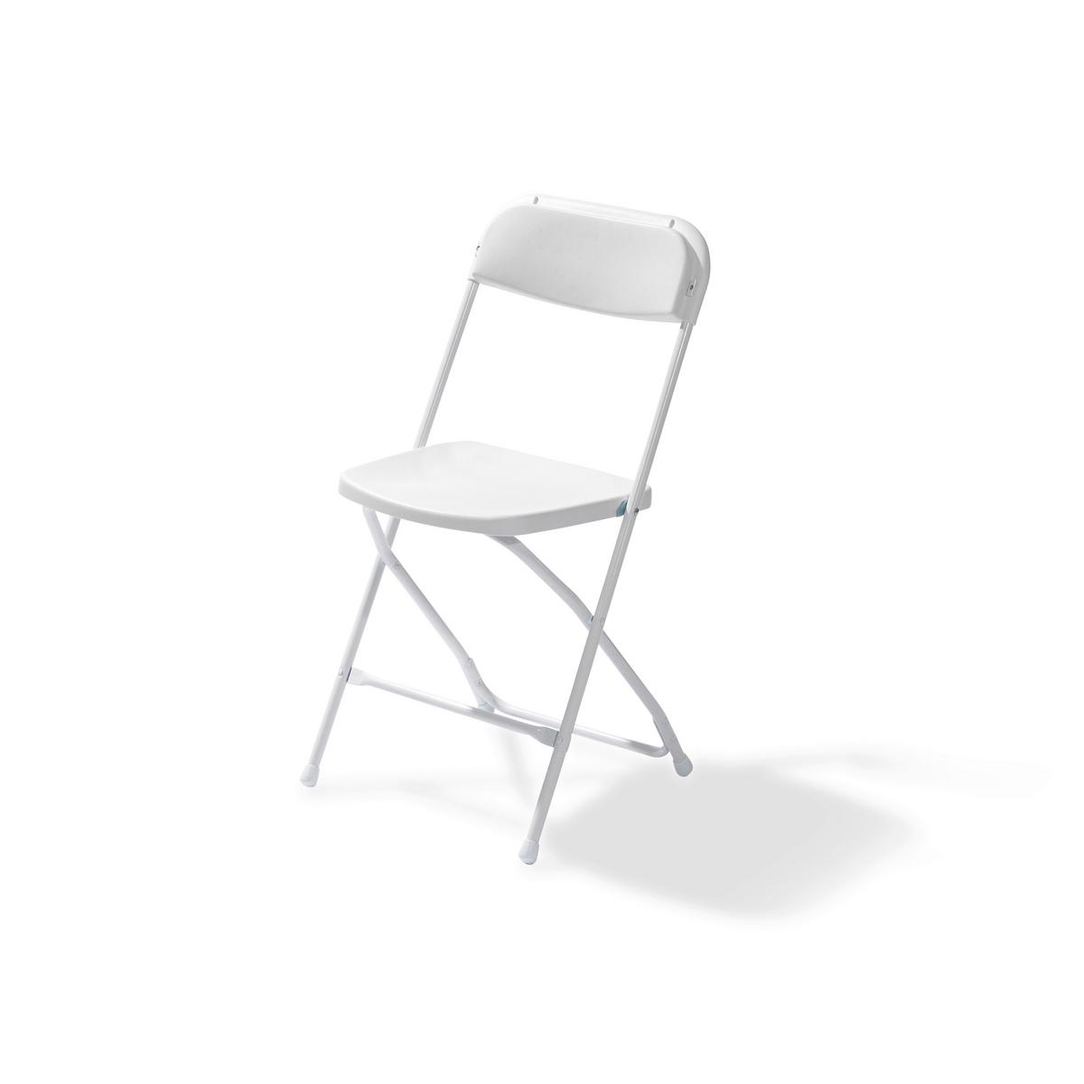 Klappsessel Weiß 7 Stück - Weiß, LIFESTYLE, Kunststoff/Metall (43/80/49cm)