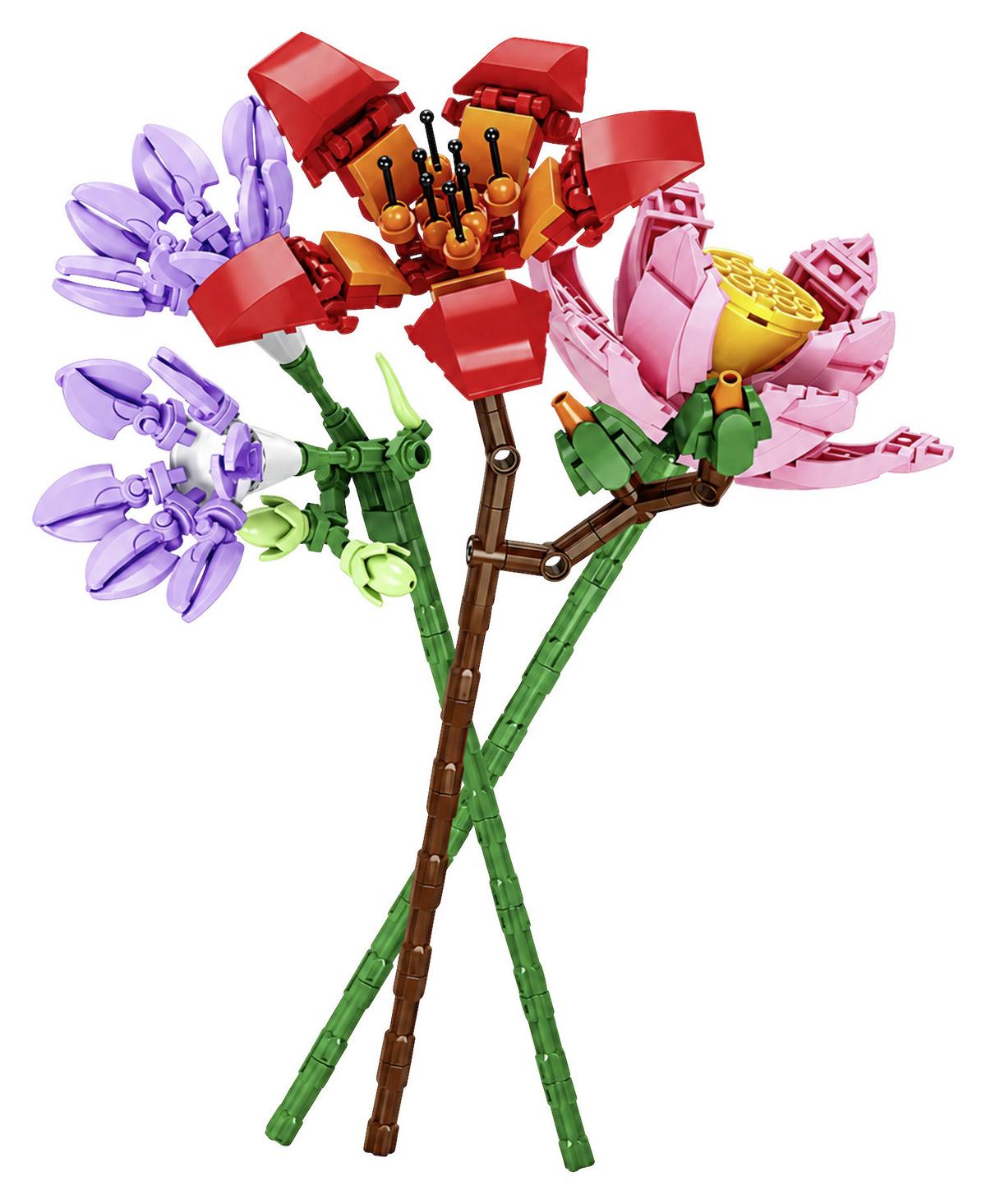 Bastelblumen zum Zusammenbauen 12 Modelle sortiert - Multicolor, LIFESTYLE, Kunststoff (14/14/32cm)