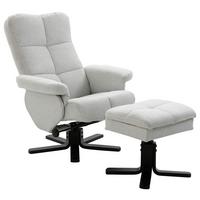 Relaxsesselset Sven - Schwarz/Weiß, Design, Textil/Metall (78/101/90cm) - Livetastic