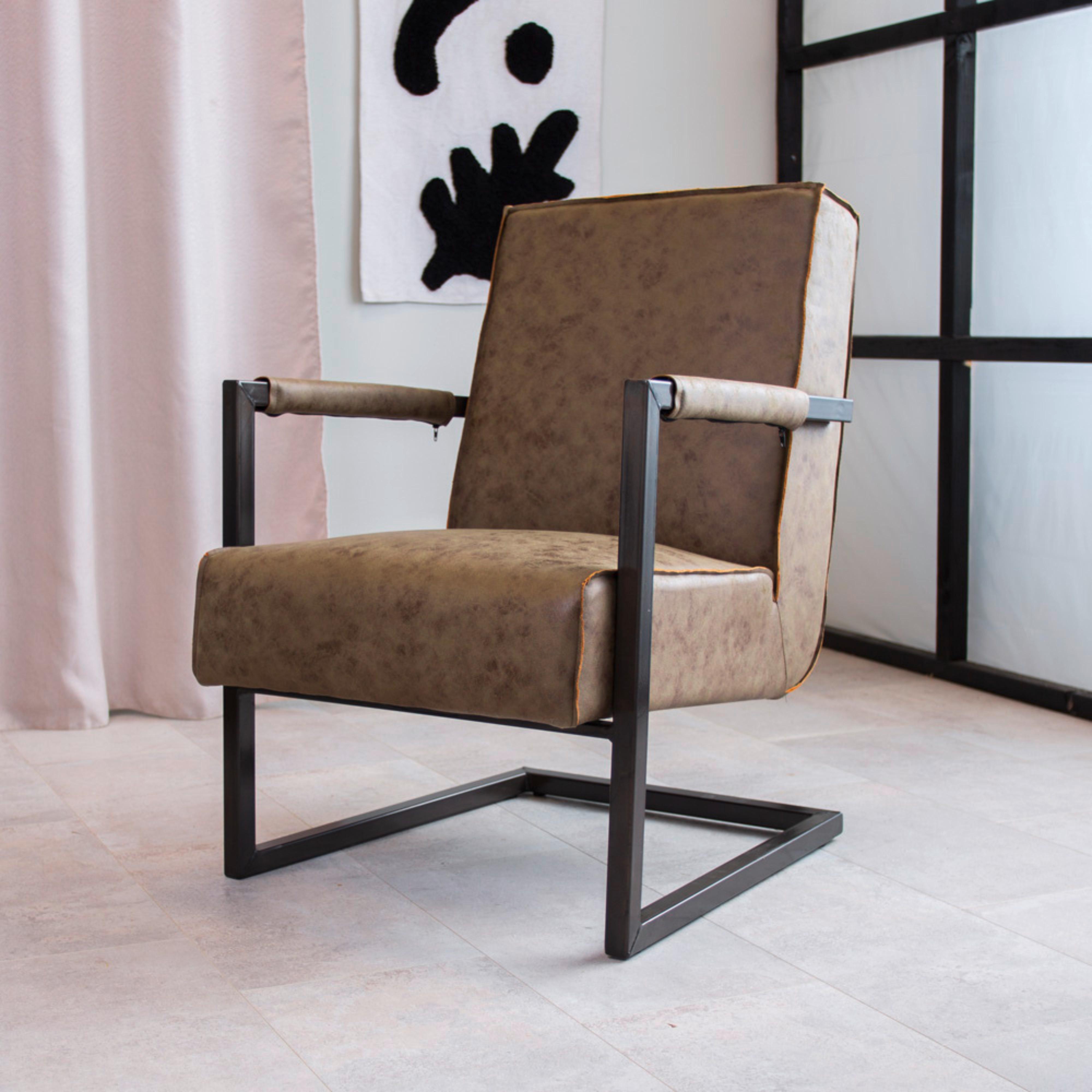 Sessel Tyler Grün, B: 62 cm - Schwarz/Grün, MODERN, Textil (62/84/70cm) - MID.YOU