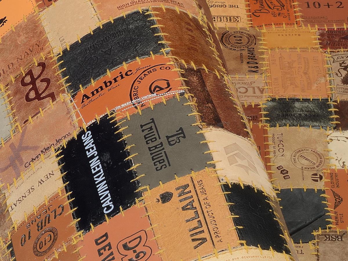 Lederteppich Labelstar Naturfarben 170x240 cm - Multicolor, Basics, Textil (170/240cm) - Novel