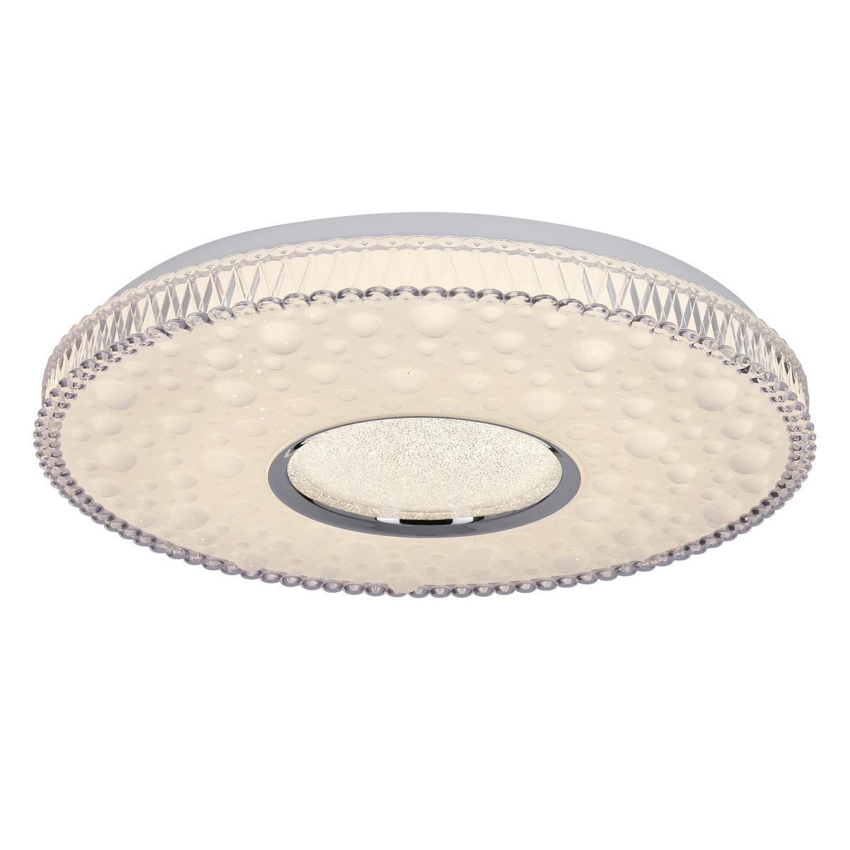 Led-deckenleuchte Bubbles - Chromfarben/Transparent, KONVENTIONELL, Kunststoff/Metall (38/38/7cm)