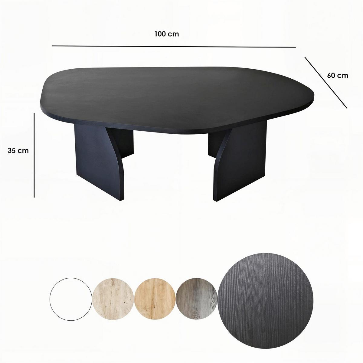 COUCHTISCH Schwarz B: 100cm - Schwarz, MODERN, Holzwerkstoff (100/35/60cm)
