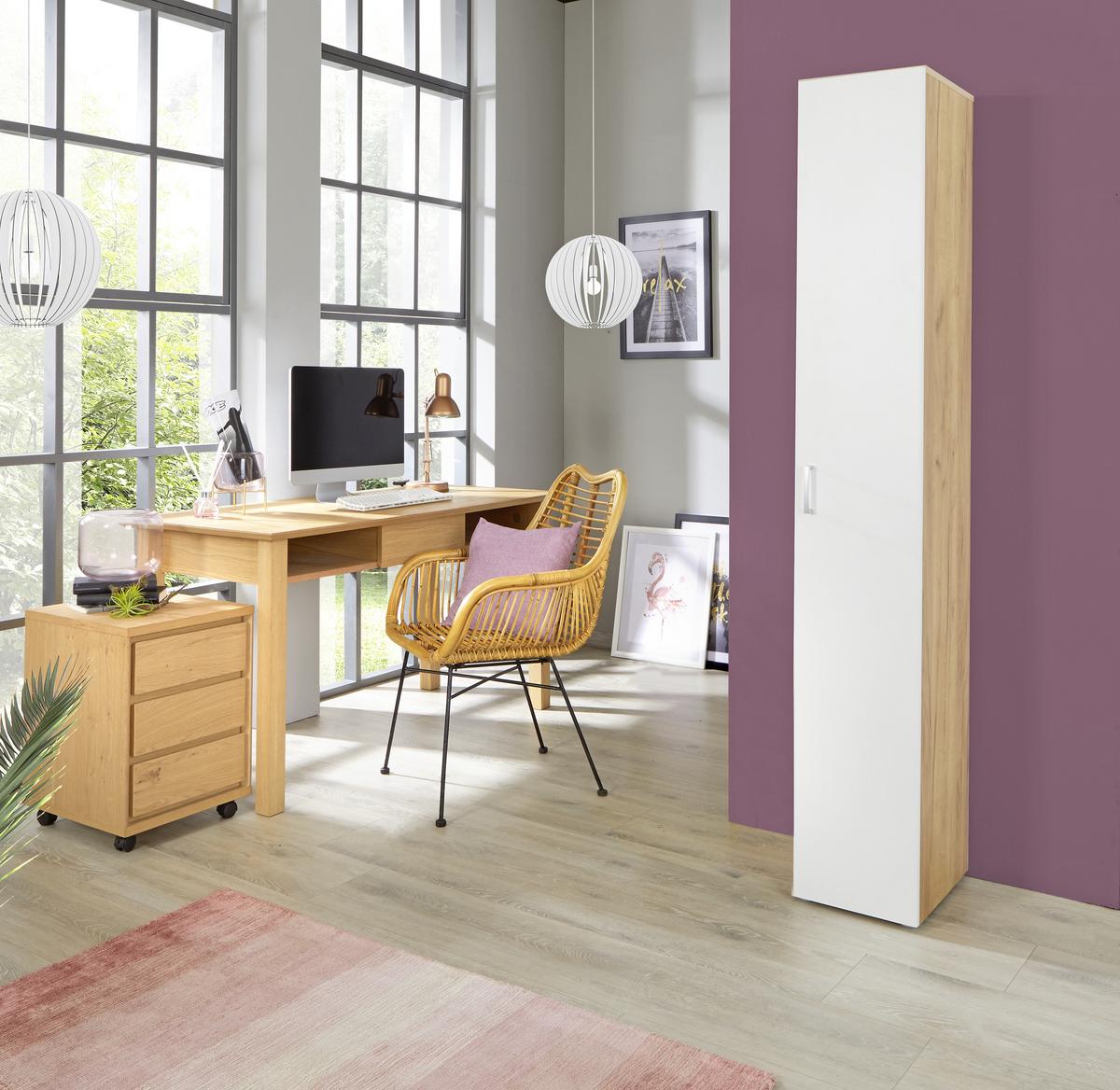 SKŘÍŇ NA ŠANONY TIO - bílá/barvy dubu, Konvenční, kompozitní dřevo (30/183/37,5cm)