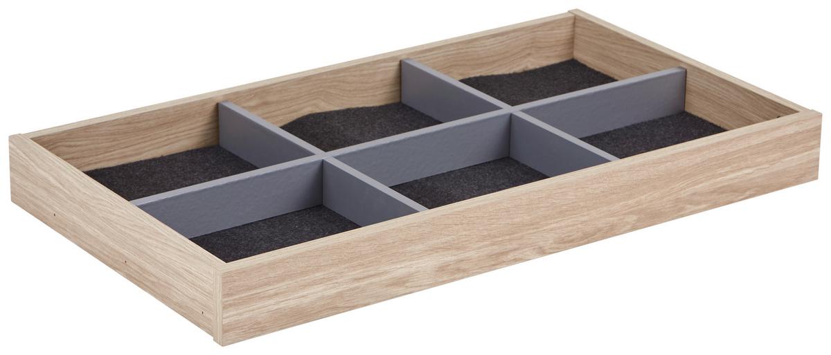 Schublade Unit, Eichefarben B: 87,9 Cm, Vollauszug - Eichefarben, MODERN, Holzwerkstoff (87,9cm) - Ondega
