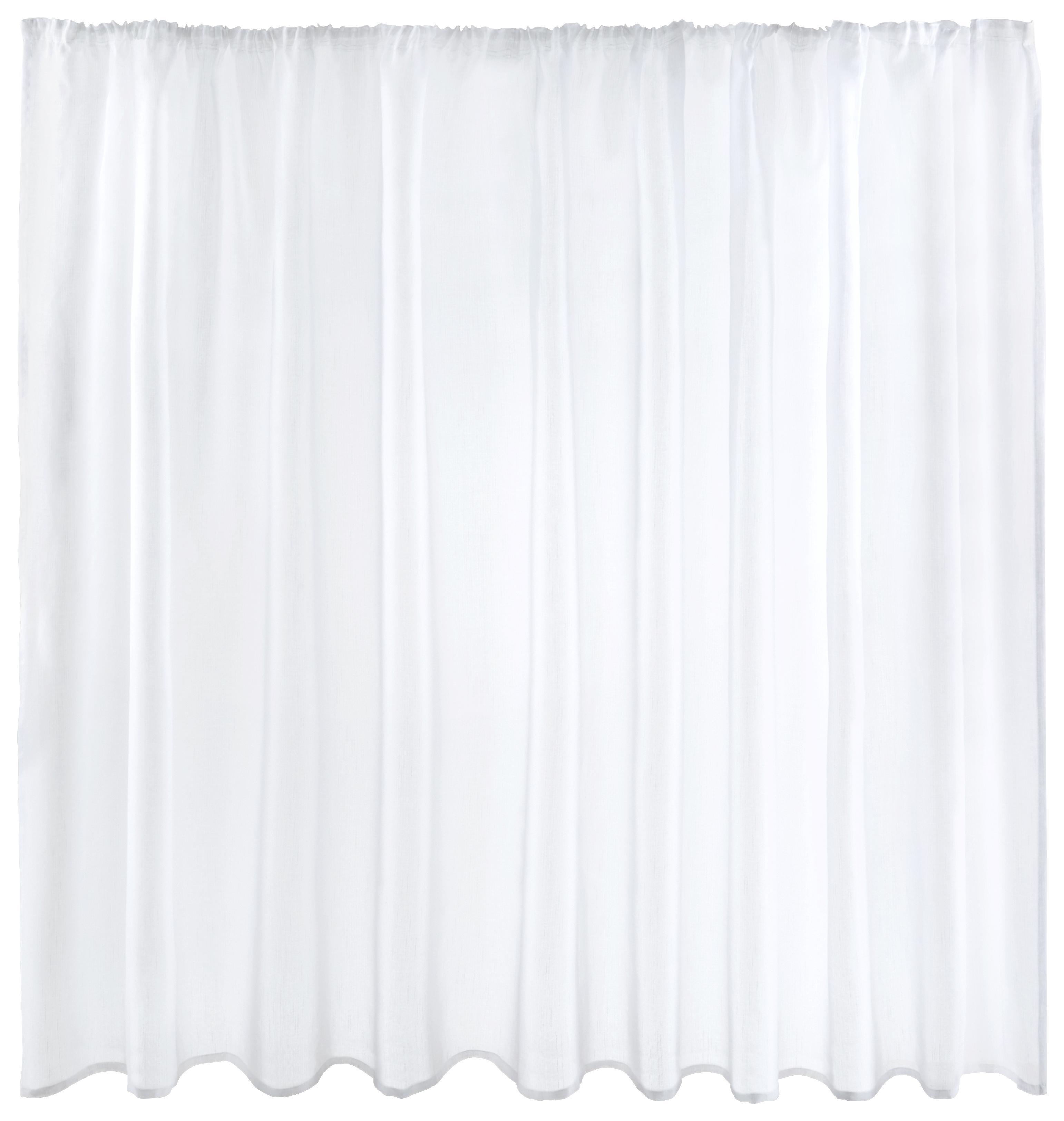 Blumenfensterstore Leila - Weiß, MODERN, Textil (450/145cm) - Luca Bessoni