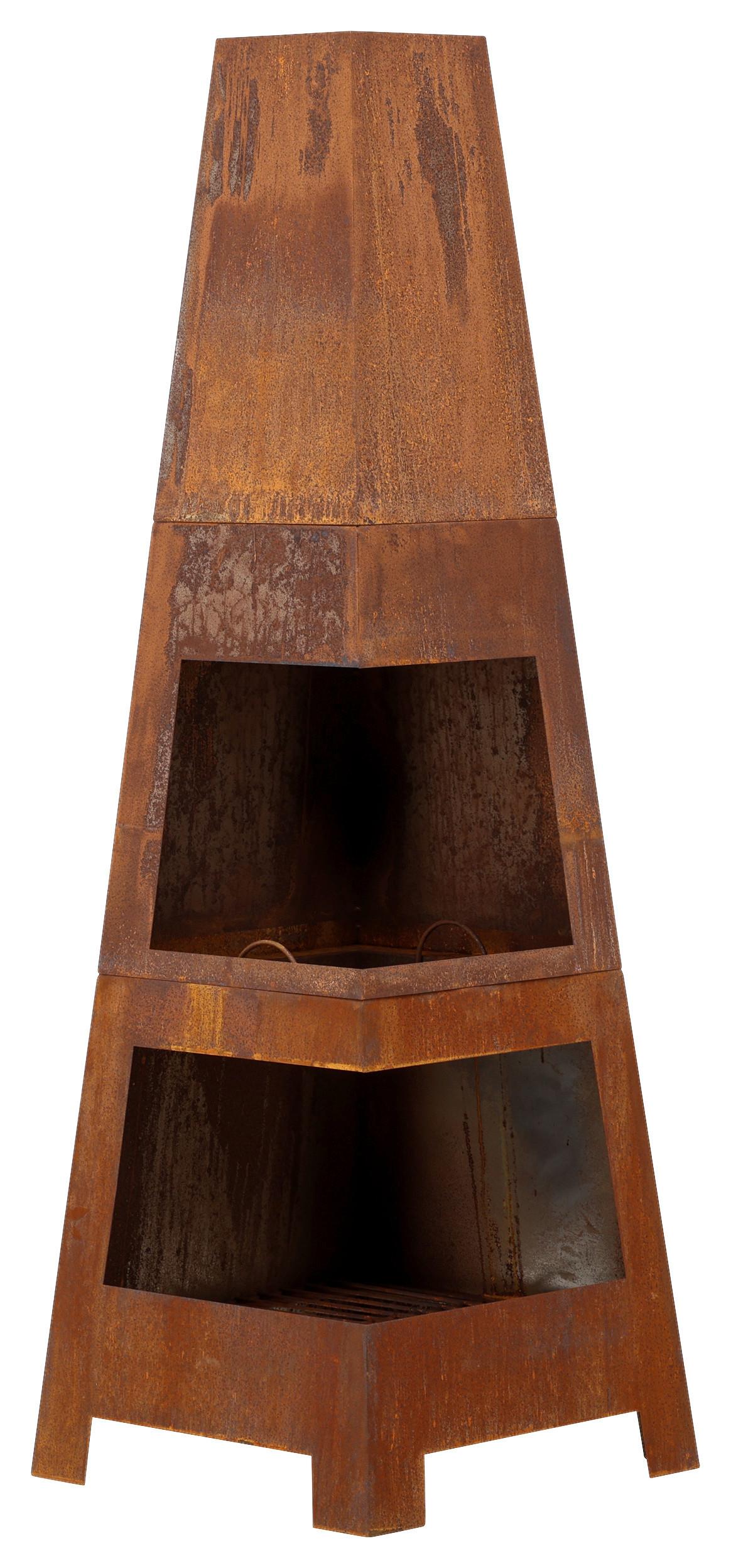 Feuerstelle Bastian - Dunkelorange, KONVENTIONELL, Metall (50/150/50cm) - Gardenson