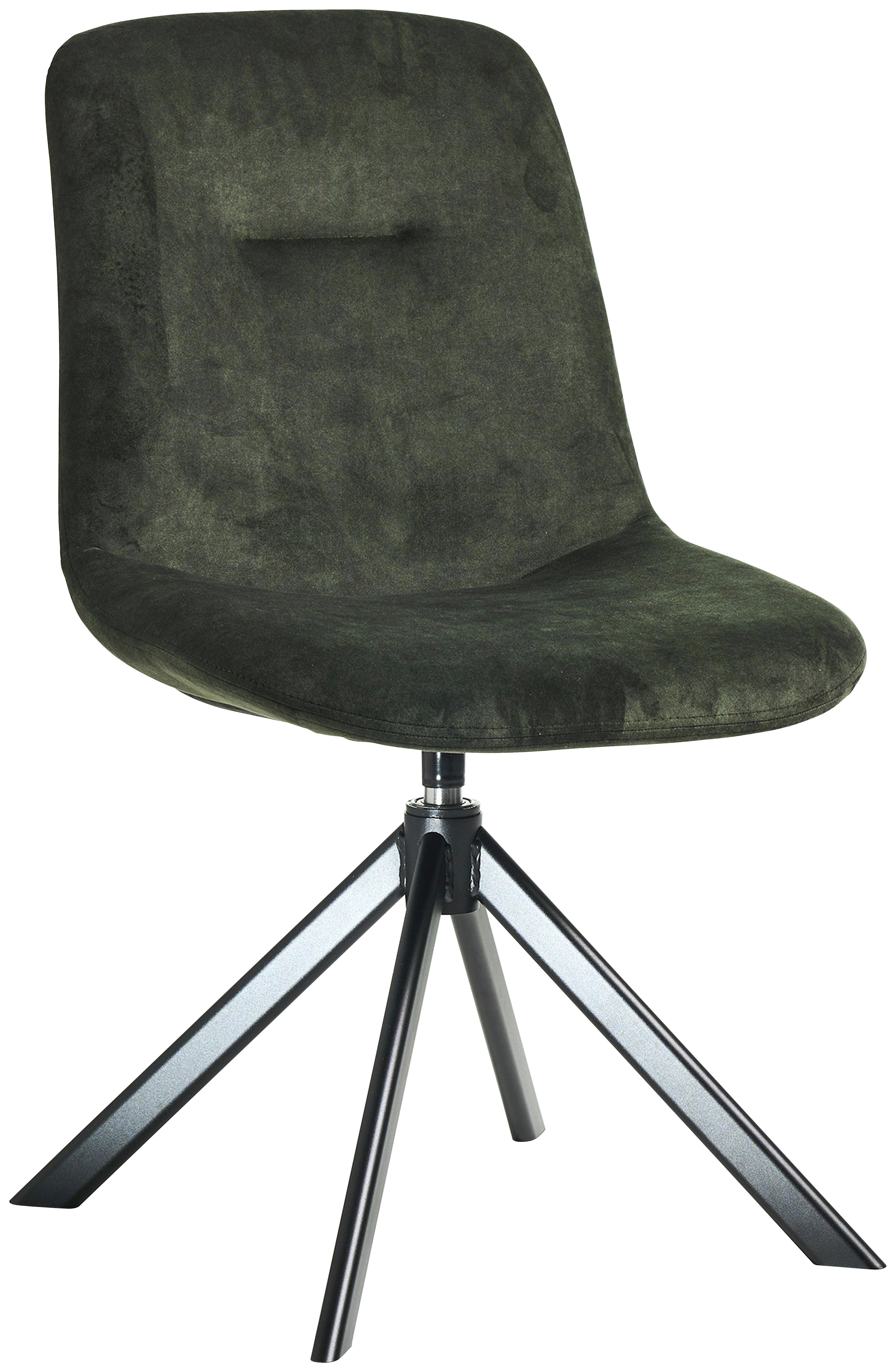 ŽIDLE TURN-CH - černá/lesní zelená, Basics, kov/textil (51/89/61cm) - Celina Home