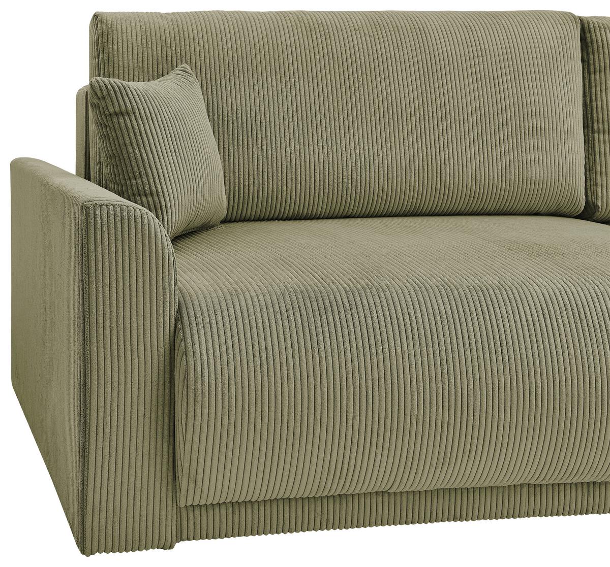 Rozkladacia pohovka KIM, olivovozelený menčester - olivovozelená, Modern, drevo (234/90/103cm)