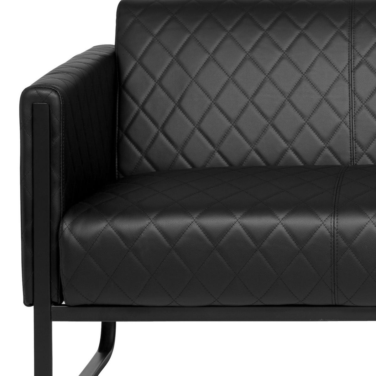 3-Sitzer-Sofa Aruba Black Schwarz - Schwarz, MODERN, Textil (159/78/71cm) - MID.YOU