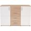 Kommode Ina 03 - Weiß/Sonoma Eiche, MODERN, Holzwerkstoff (132,2/95,1/38,6cm)