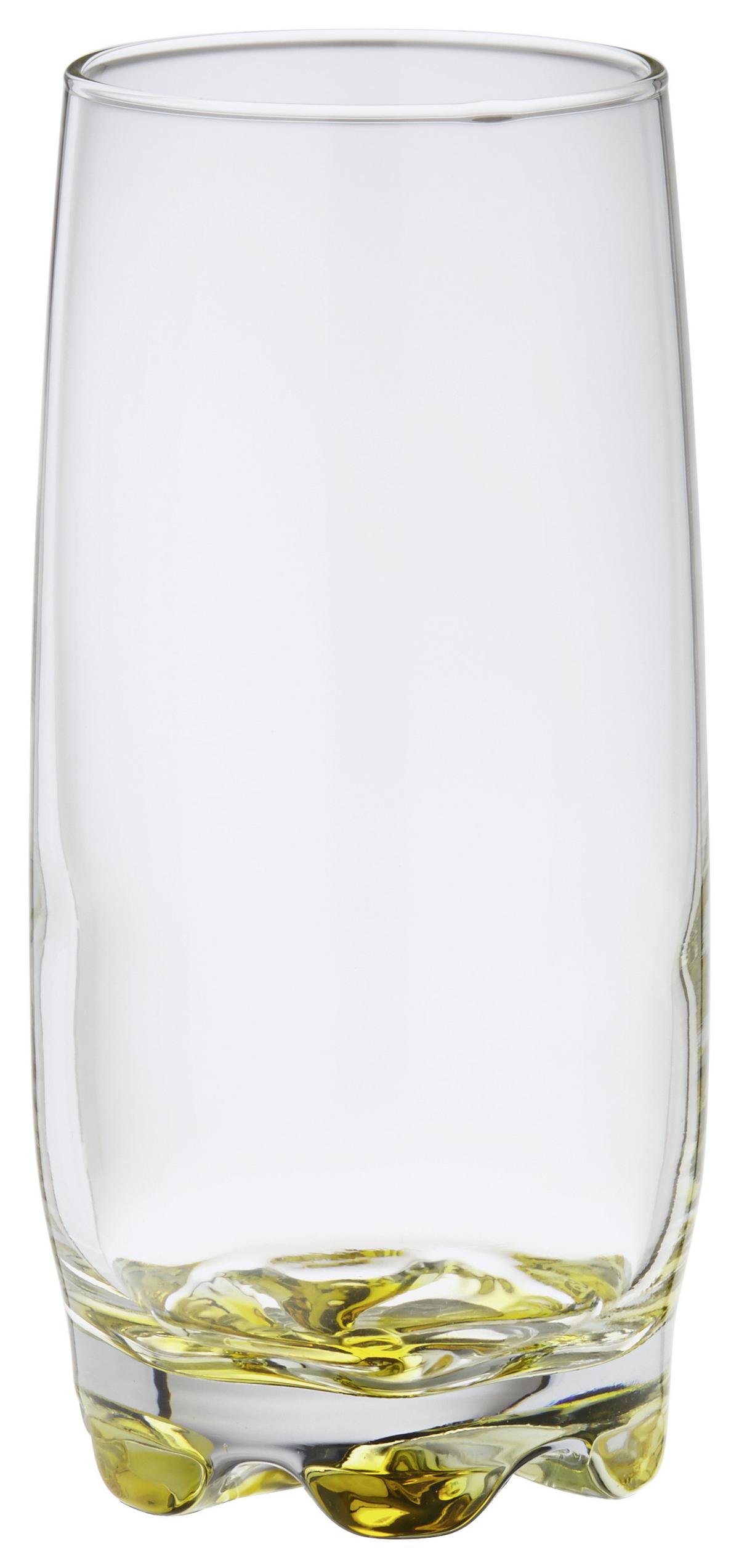 Longdrinkglas Alison 6er-Set, Je ca. 300 ml - Blau/Gelb, KONVENTIONELL, Glas (390ml) - Ondega