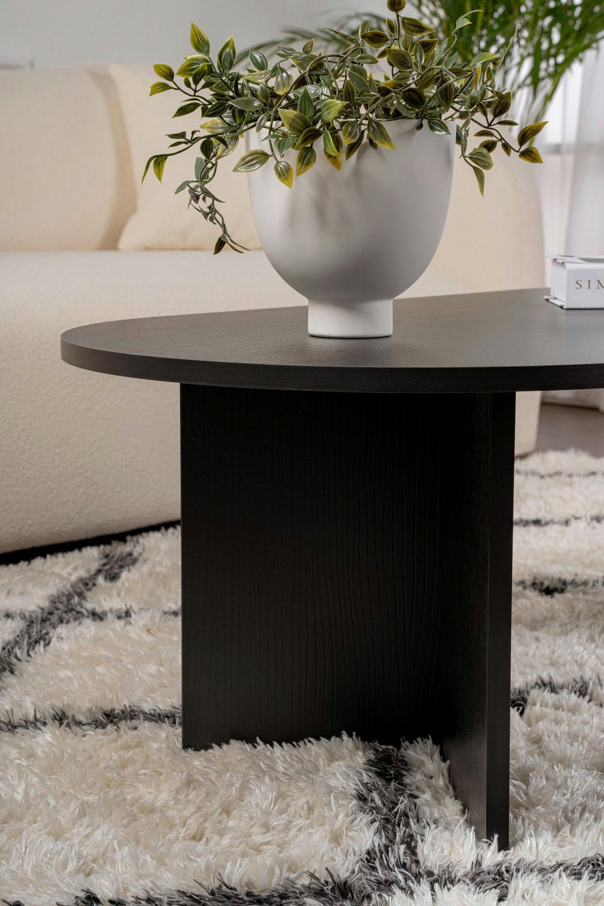 Couchtisch Sable Schwarz B: 119cm - Schwarz, Design, Holzwerkstoff (119/40/60cm) - MID.YOU