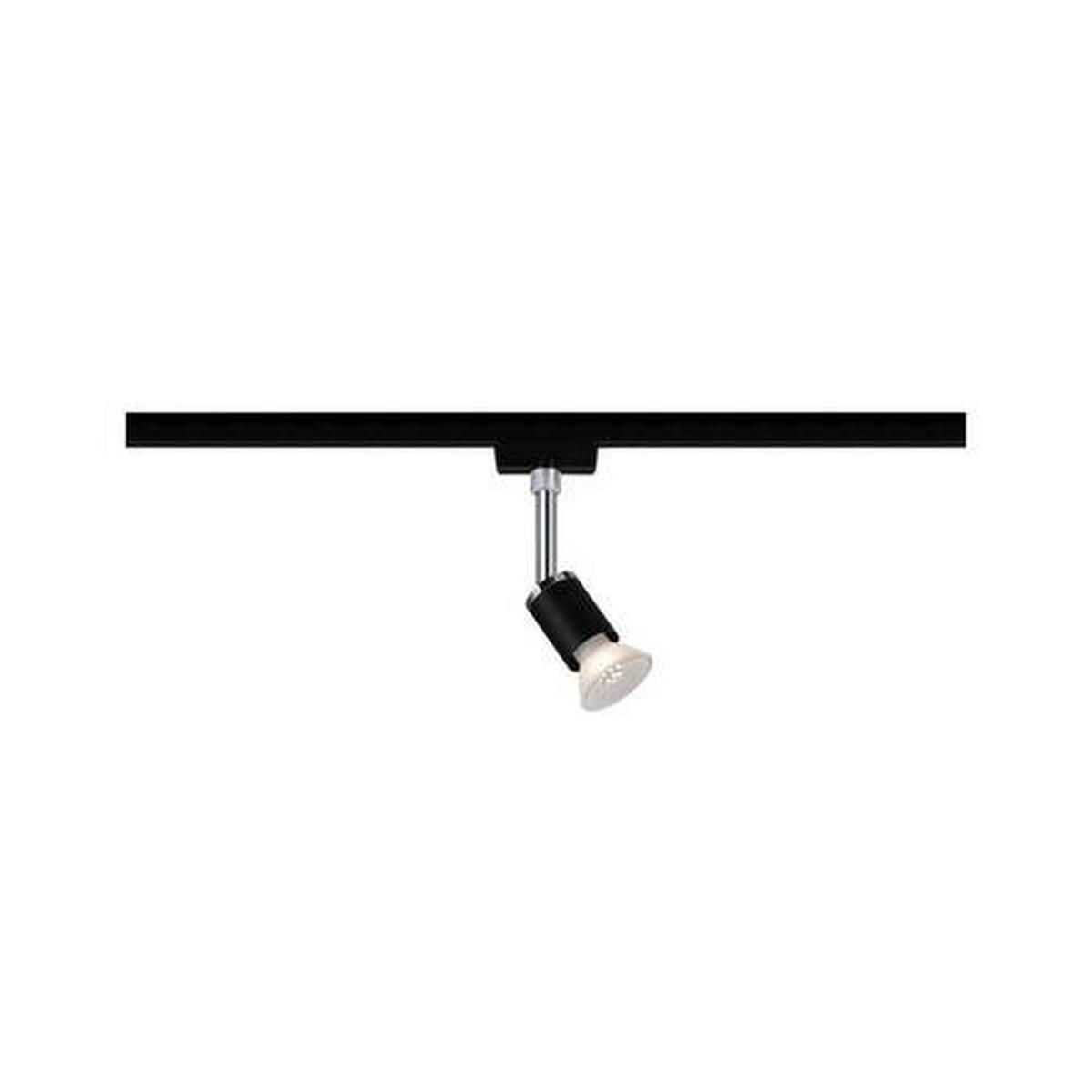 Schienensystem Urail Strahler 96911 Schwarz Matt, 1-Flammig - Schwarz, Design, Kunststoff/Metall (5.8/15.1/6.6cm) - Paulmann