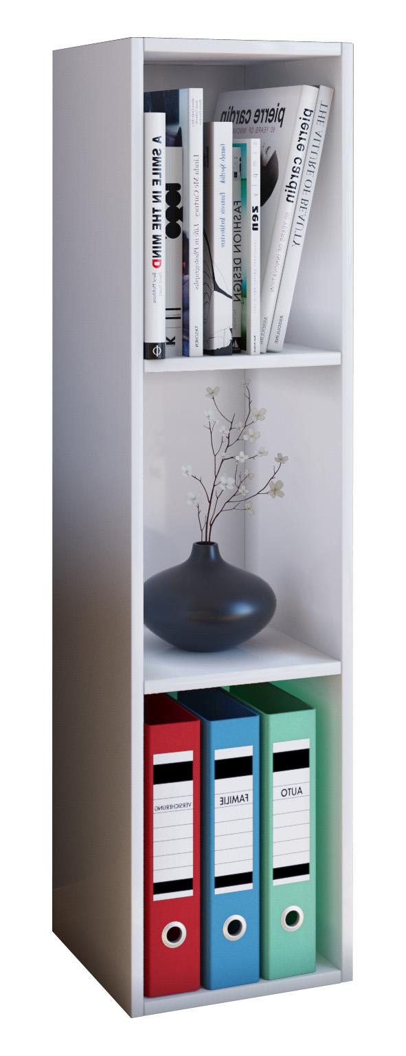 Regál na šanóny š: 34 cm, biely - biela, Basics, kompozitné drevo (34/107/29cm) - MID.YOU