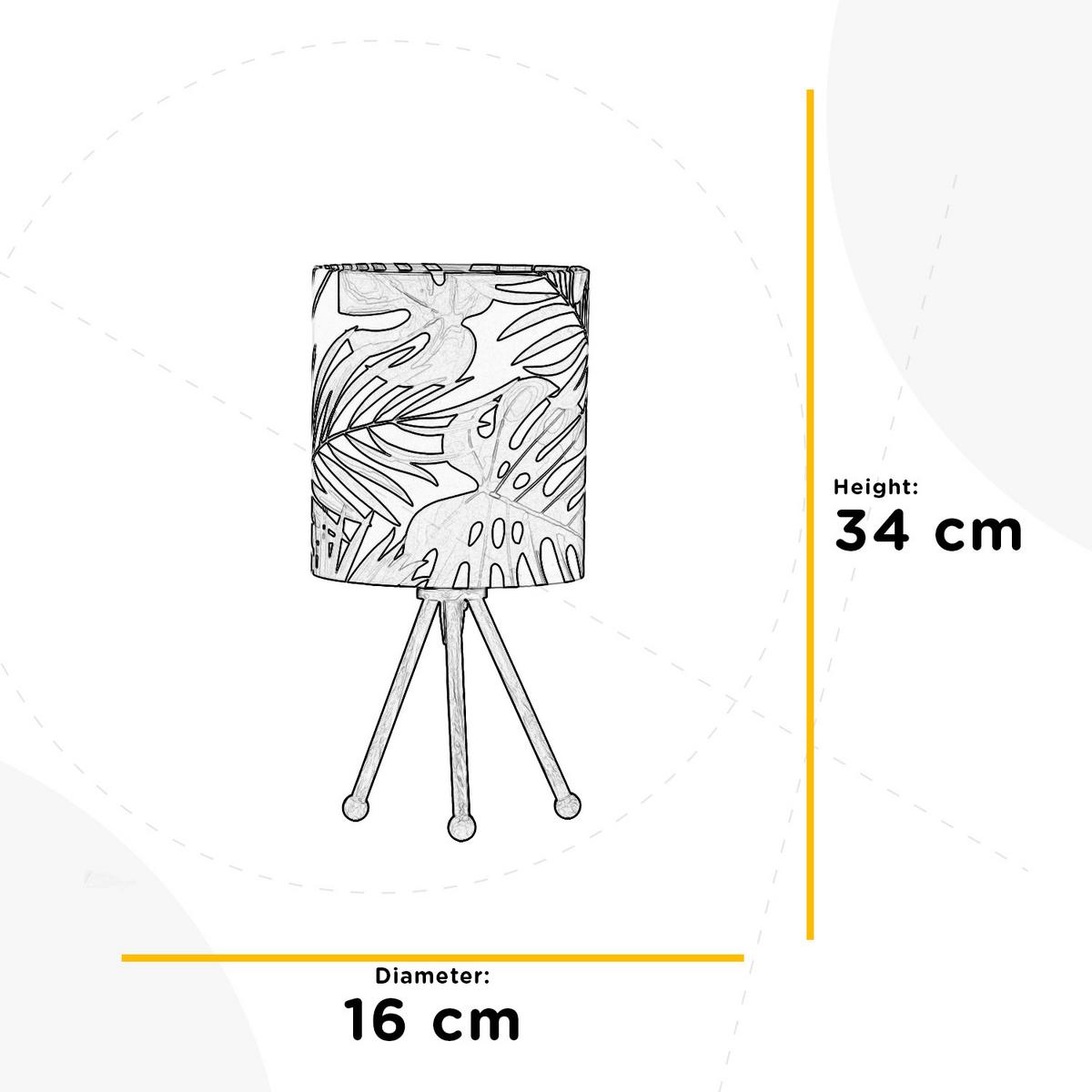 Tischleuchte Amazzonia Hellgrün L: 16 cm - Hellgrün, Basics, Kunststoff/Textil (16/16/34cm)
