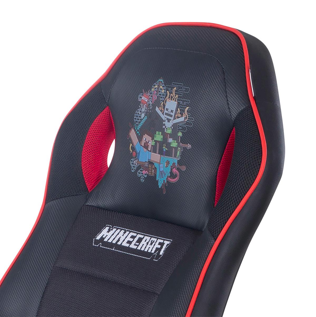 Gamingstuhl Minecraft - Rot/Schwarz, MODERN, Kunststoff/Textil (62/108,5/118/66,5cm) - Minecraft