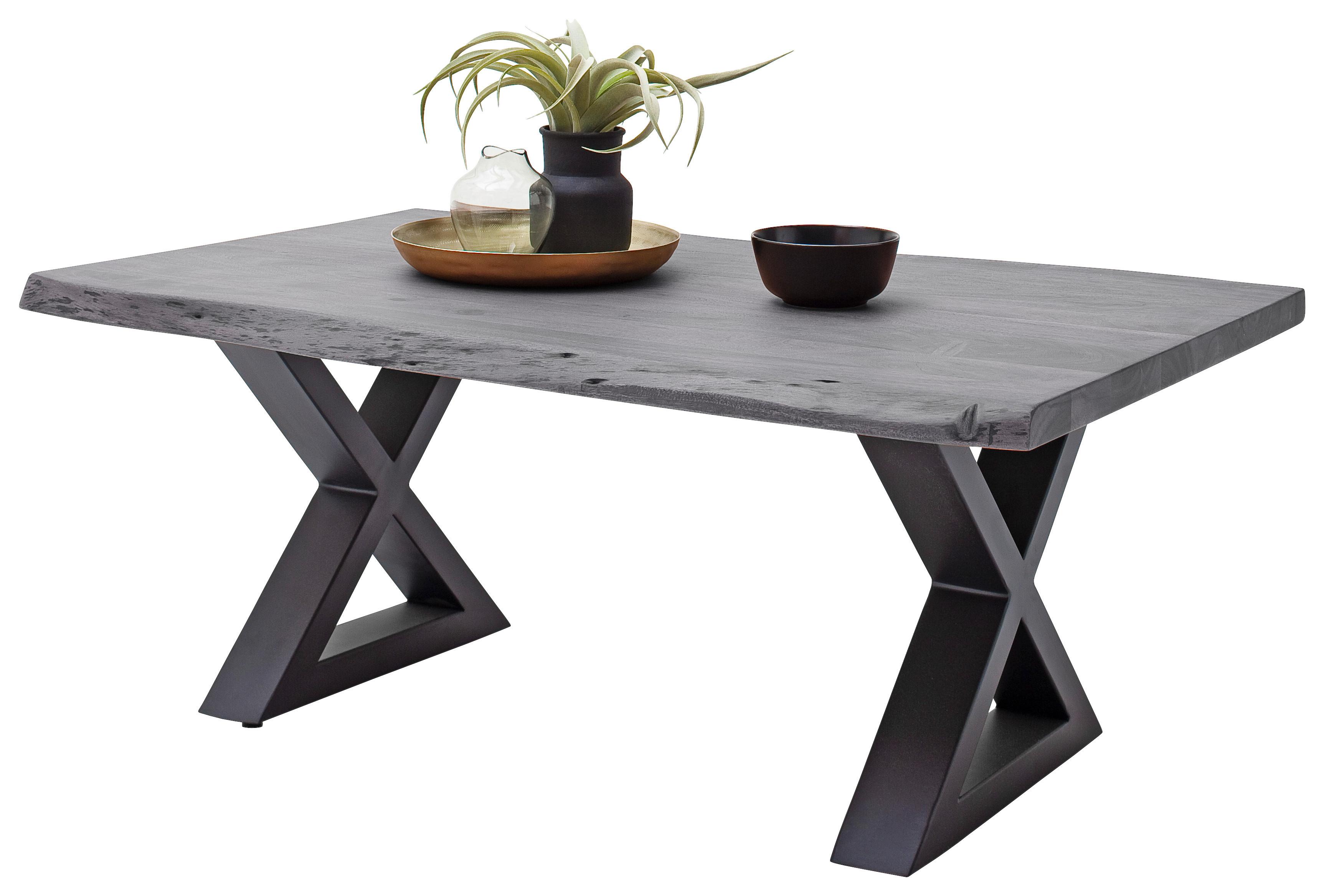 Couchtisch Holz Massiv Cartagena Grau/anthrazit - Anthrazit/Grau, MODERN, Holz/Metall (110/45/70cm)