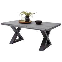 Couchtisch Holz Massiv Cartagena Grau/Anthrazit - Anthrazit/Grau, MODERN, Holz/Metall (110/45/70cm)