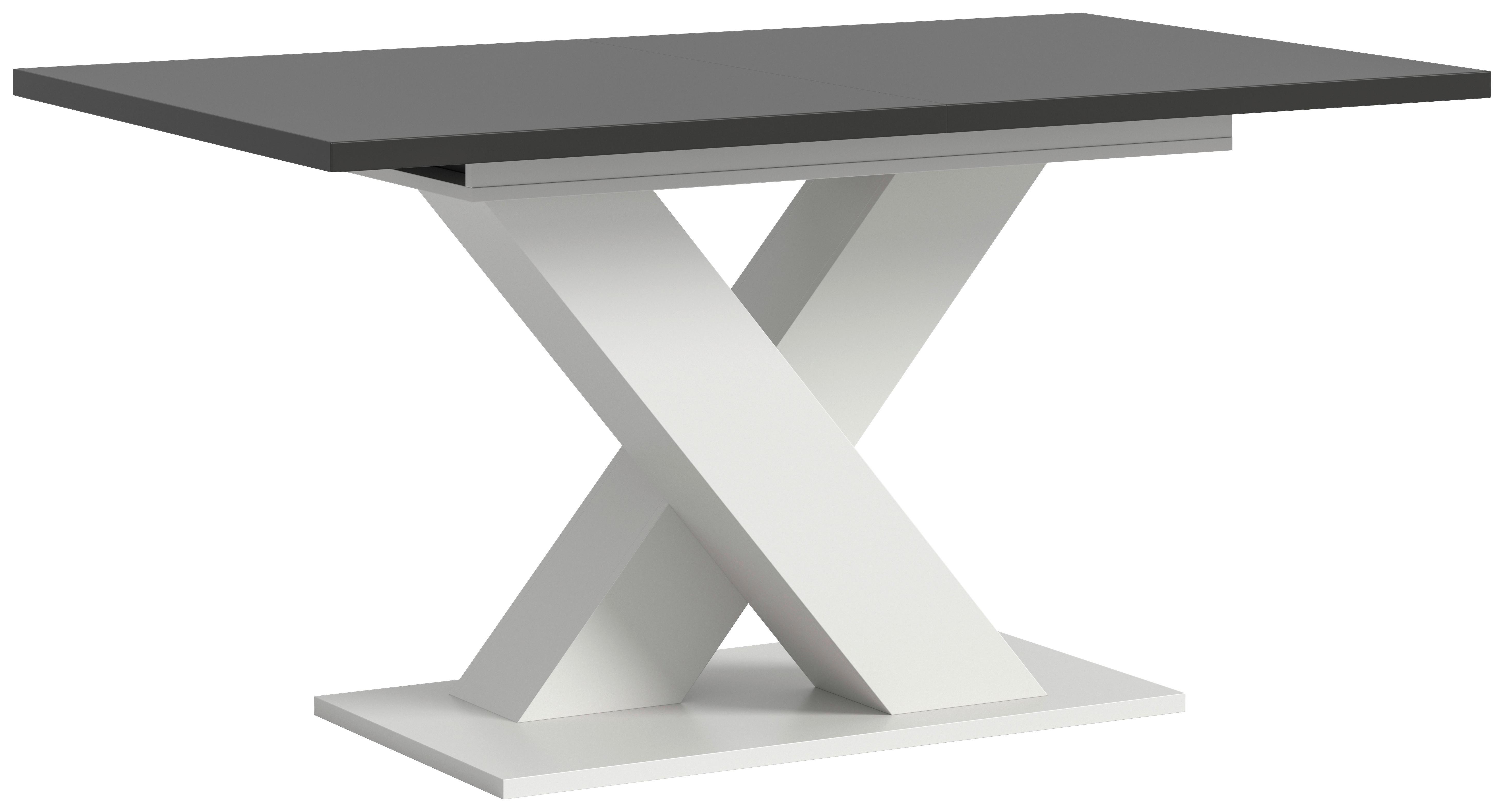 Ausziehtisch Marlon 150 Az Grau/Weiß,auf 190 cm Ausziehb. - Dunkelgrau/Weiß, KONVENTIONELL, Holzwerkstoff (150-190/90/76cm) - MID.YOU