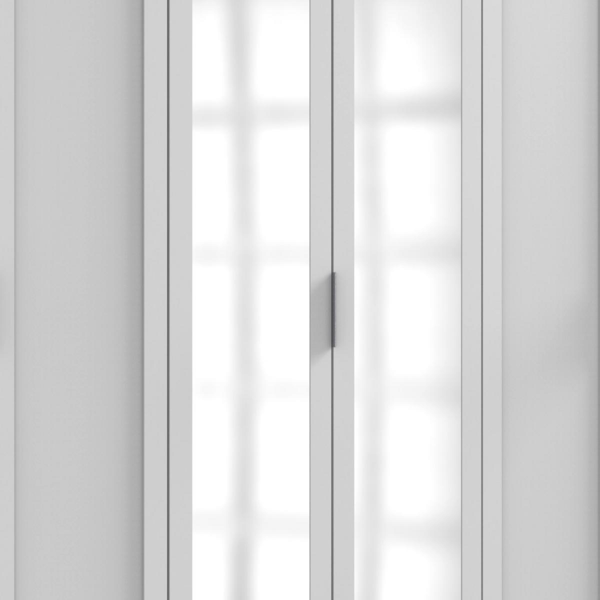 Drehtürenschrank Mit Spiegel 270cm Nadja, Weiß - Weiß, KONVENTIONELL, Glas/Holzwerkstoff (270/210/58cm) - MID.YOU