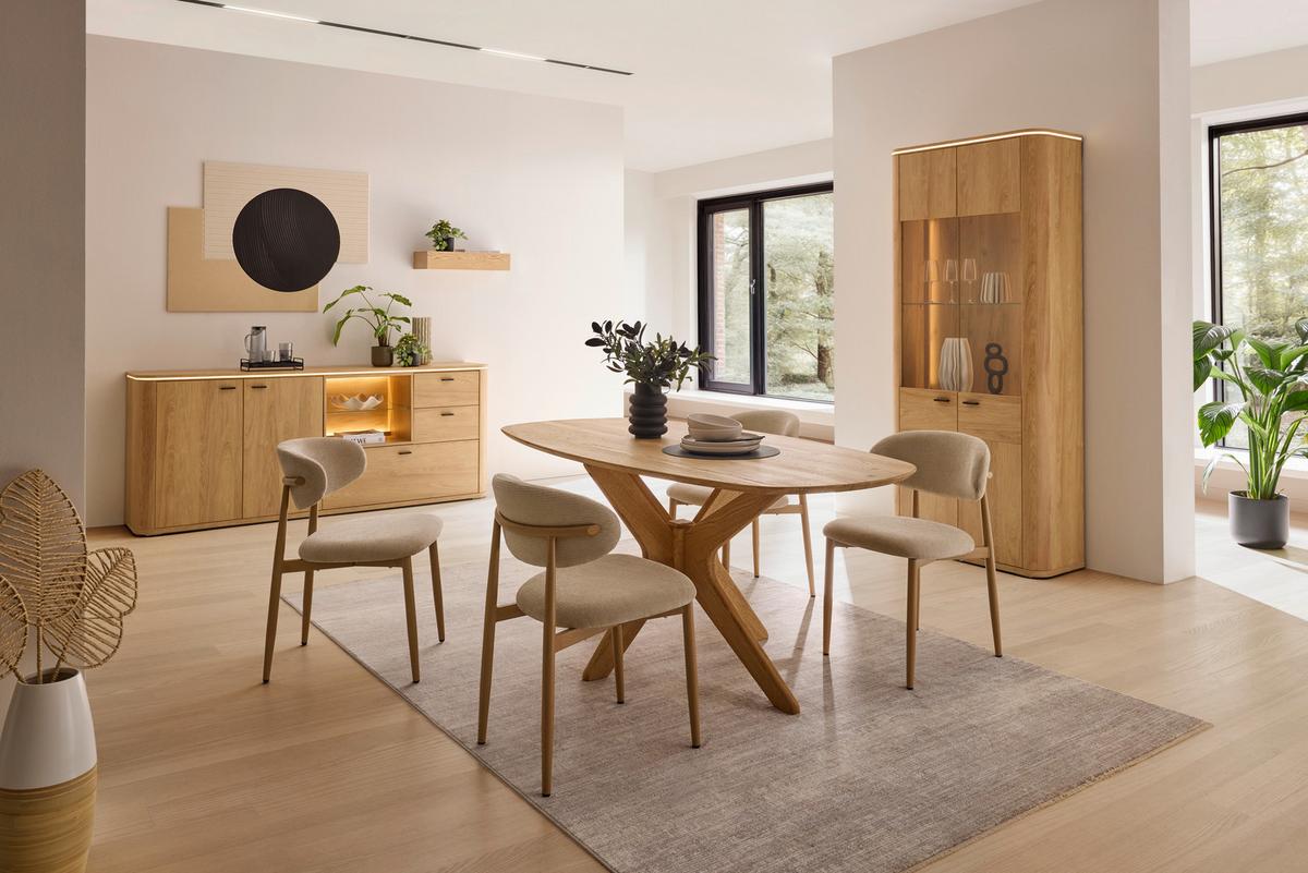 JÍDELNÍ STŮL JEFFERSON - divoký dub, Moderní, dřevo (180/75/90cm) - Premium Living