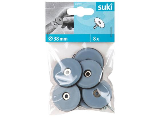 Möbelgleiter DM: 38mm, 8 Stück - Grau, Kunststoff (3,8/0,5cm) - Suki Möbelgleiter DM: 38mm, 8 Stück - Grau, Kunststoff (3,8/0,5cm) - Suki