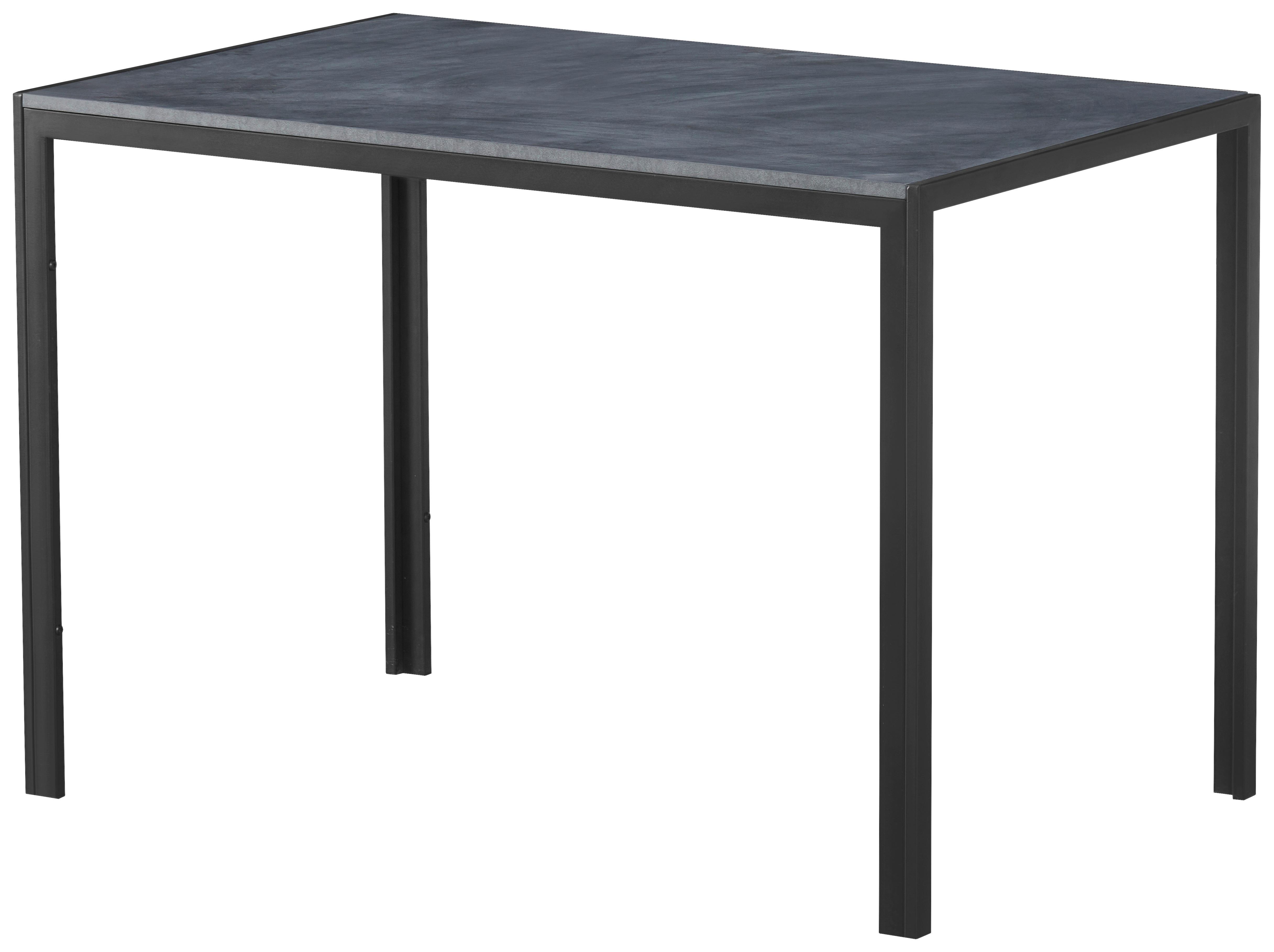 Jídelní stůl SANDRO 110x70cm - šedá/černá, Moderní, kov/kompozitní dřevo (110/76/70cm) - Based