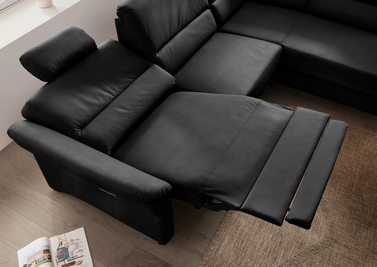 Ecksofa Cavoli, Schwarz S: 266x190 cm - Schwarz, MODERN, Textil (266/190cm) - Livetastic