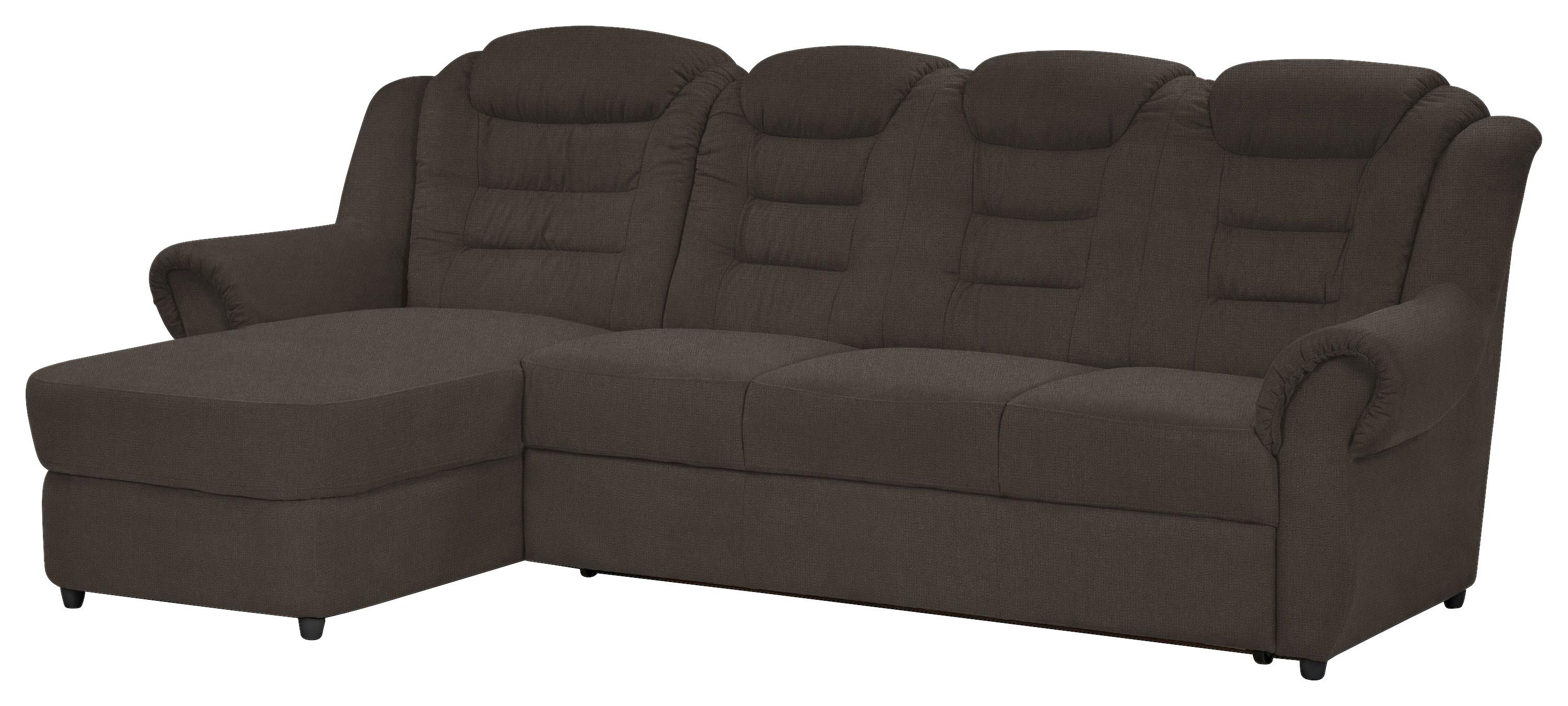Ecksofa Boston Braun Chenille - Schwarz/Braun, KONVENTIONELL, Textil (165/262cm) - Livetastic
