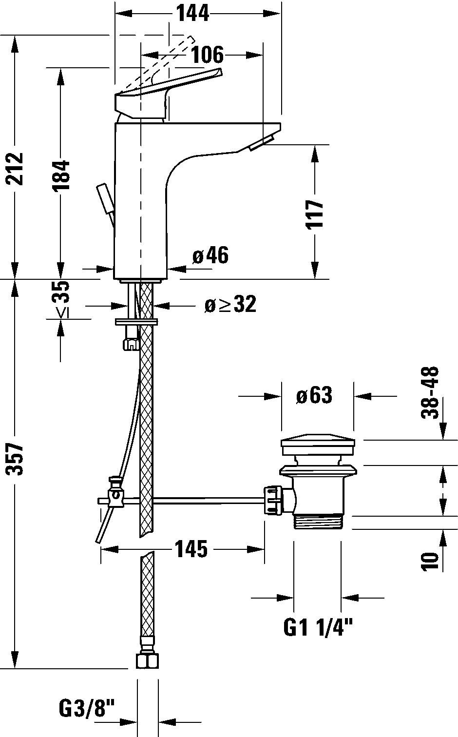 Mosdó Csaptelep No.1 - Trend, fém (4.6/18.4/14.4cm)