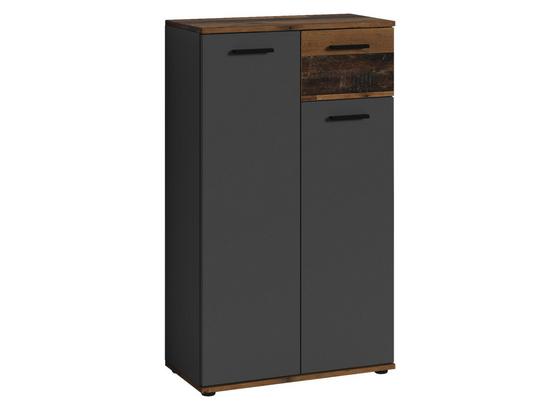 Kommode Justus B: 60 cm Anthrazit - Dunkelbraun/Anthrazit, MODERN, Holzwerkstoff/Kunststoff (60/102/30cm) - Livetastic Kommode Justus B: 60 cm Anthrazit - Dunkelbraun/Anthrazit, MODERN, Holzwerkstoff/Kunststoff (60/102/30cm) - Livetastic