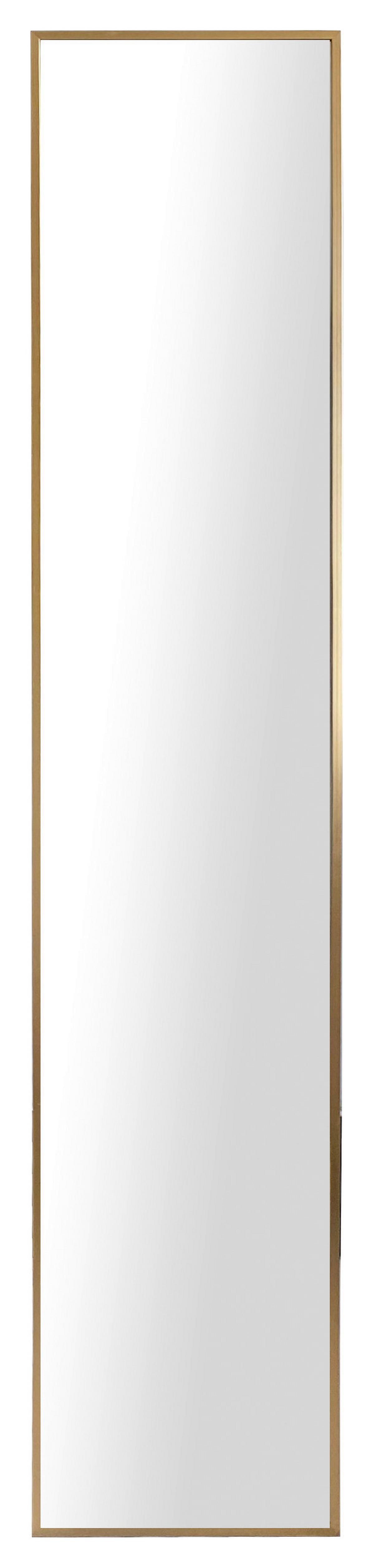 Stojací zrcadlo zlatá - barvy zlata, Moderní, kov/sklo (30/150/2,5cm)