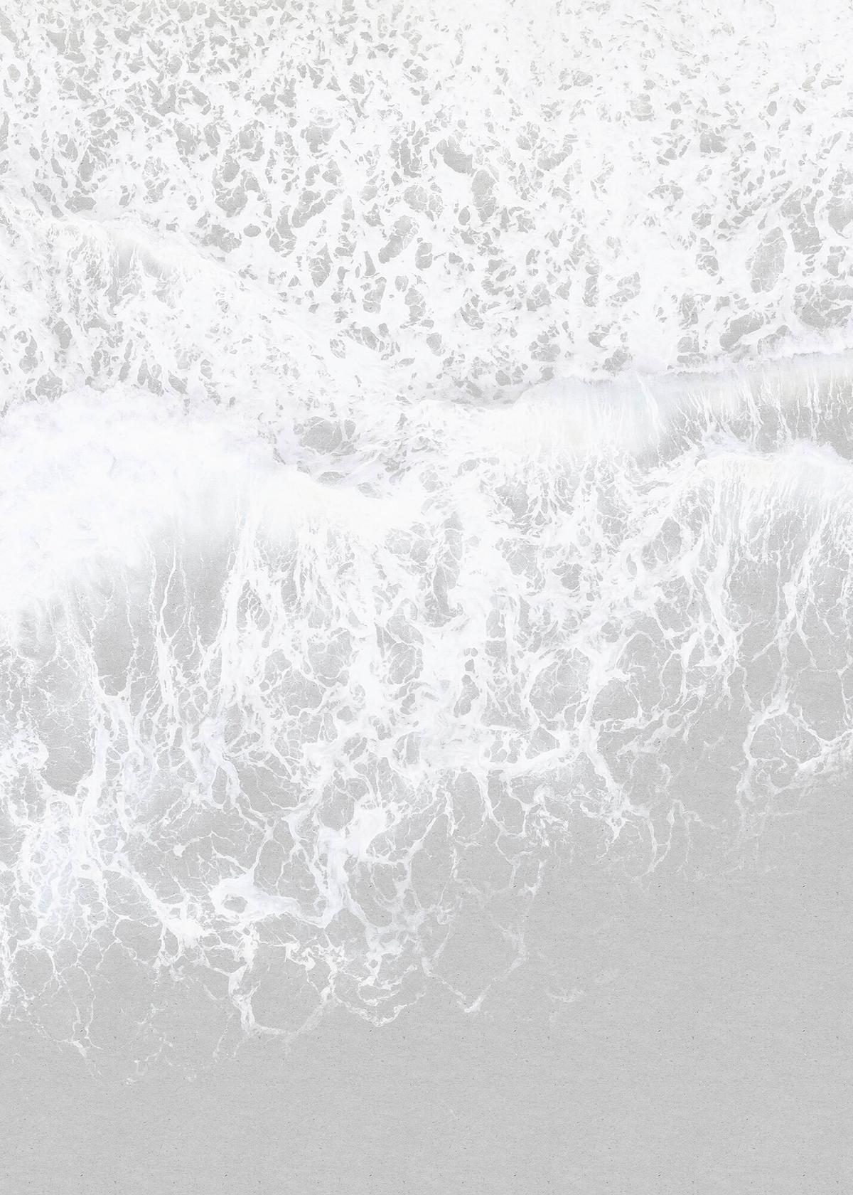 Fototapete Ocean Surface - Weiß/Grau, Trend (200/280cm)