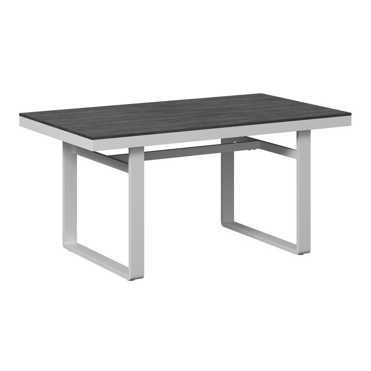 JEDÁLENSKÁ TERASOVÁ SÚPRAVA LEANDRA - biela/svetlosivá, Modern, kov/textil (288/253cm) - Bessagi Garden