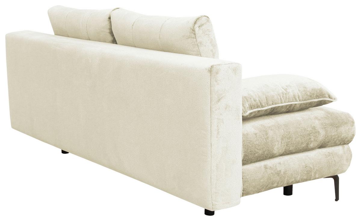 Schlafsofa Perla Creme B: 203 cm - Creme/Schwarz, KONVENTIONELL, Textil (203/94/96cm)