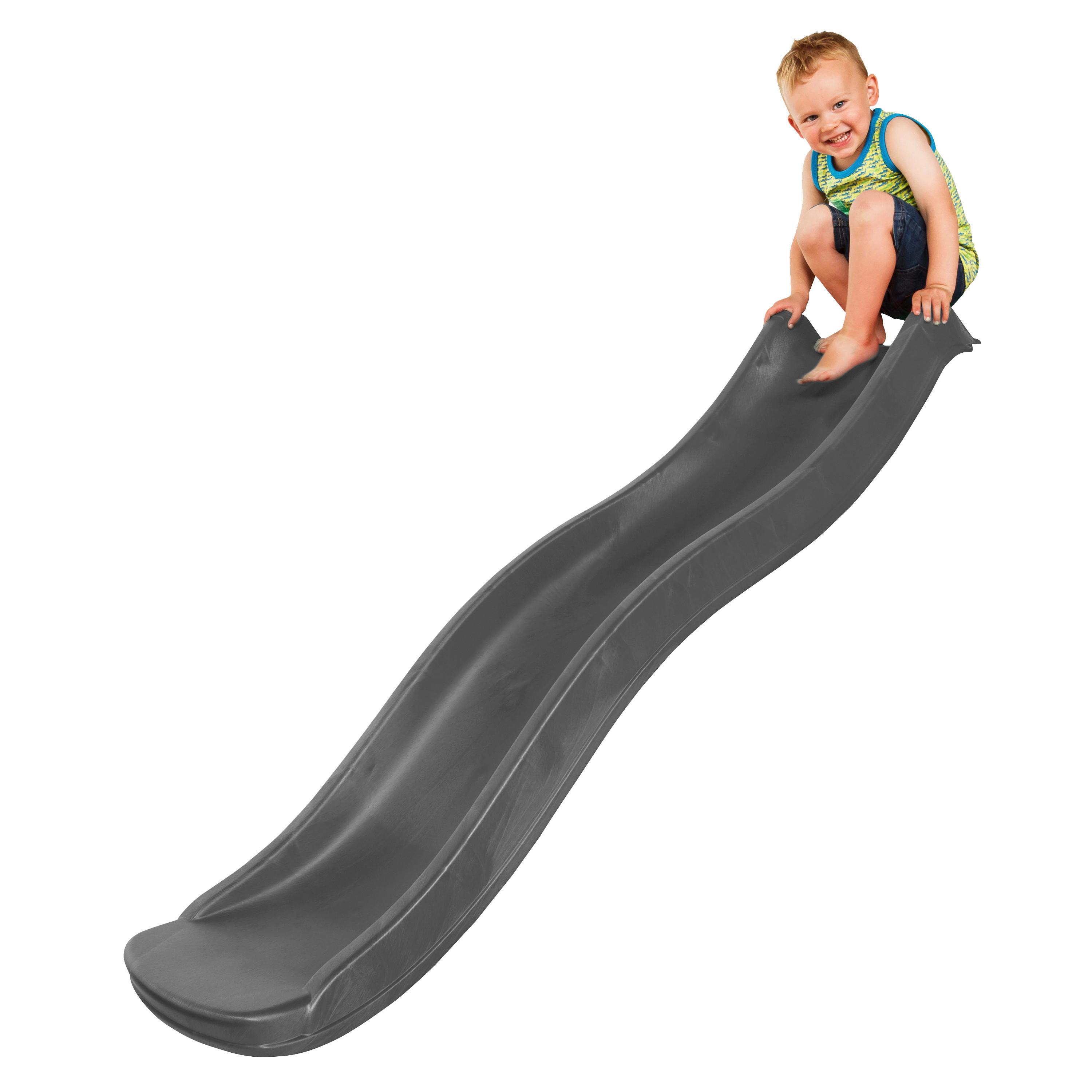 Kinderrutsche A039.090.80 - Grau, KONVENTIONELL, Kunststoff (41,5/17/180cm) - Ambia Garden