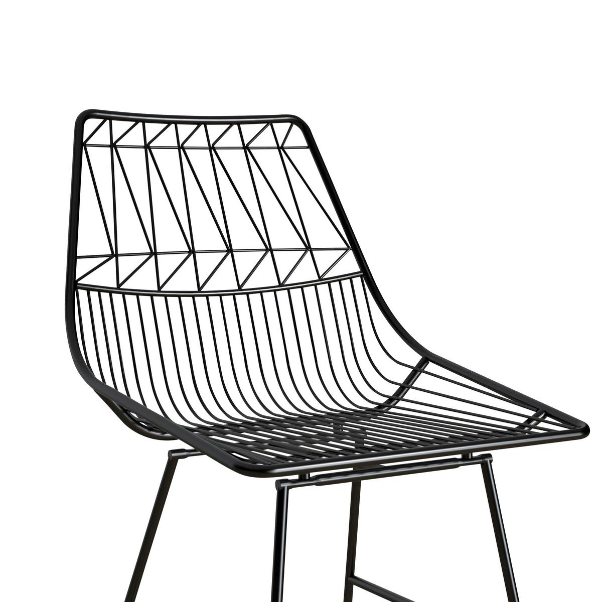 Barhocker Schwarz, B: 55 cm - Schwarz, Design, Kunststoff/Metall (55/93/47cm) - MID.YOU