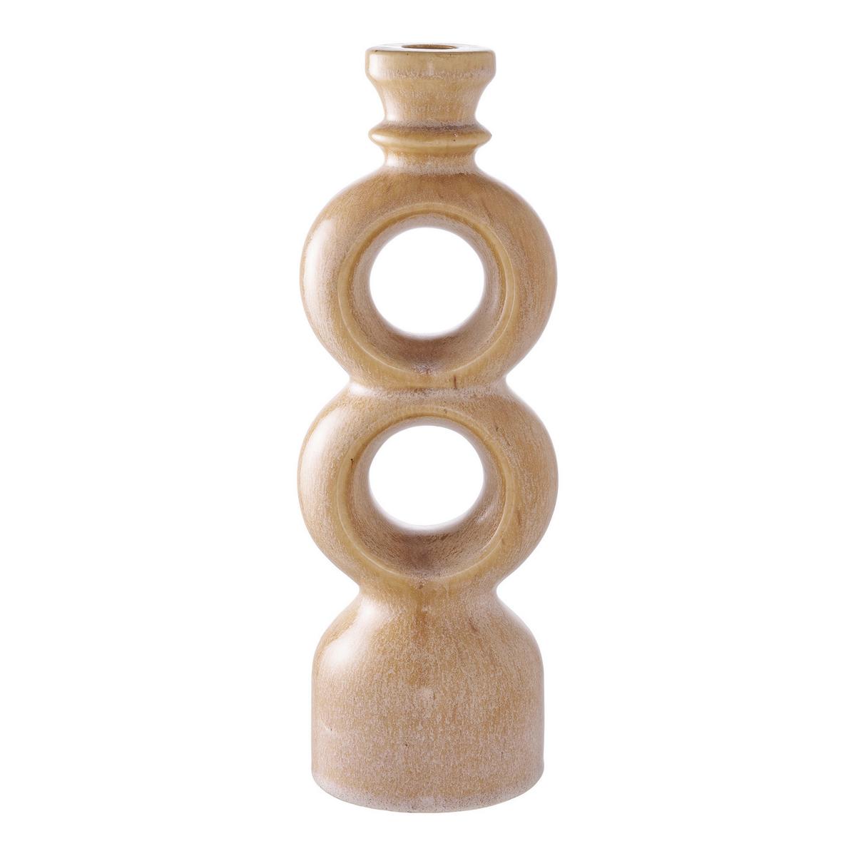 Kerzenhalter Beige/Brown Candle 9,5x30,5x10,7 cm - Beige, Basics, Keramik (9,5/30,5/10,7cm)
