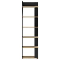 Regal Nael 56 cm Eichefarben, Schwarz - Eichefarben/Schwarz, Basics, Holzwerkstoff (56/198/37cm)