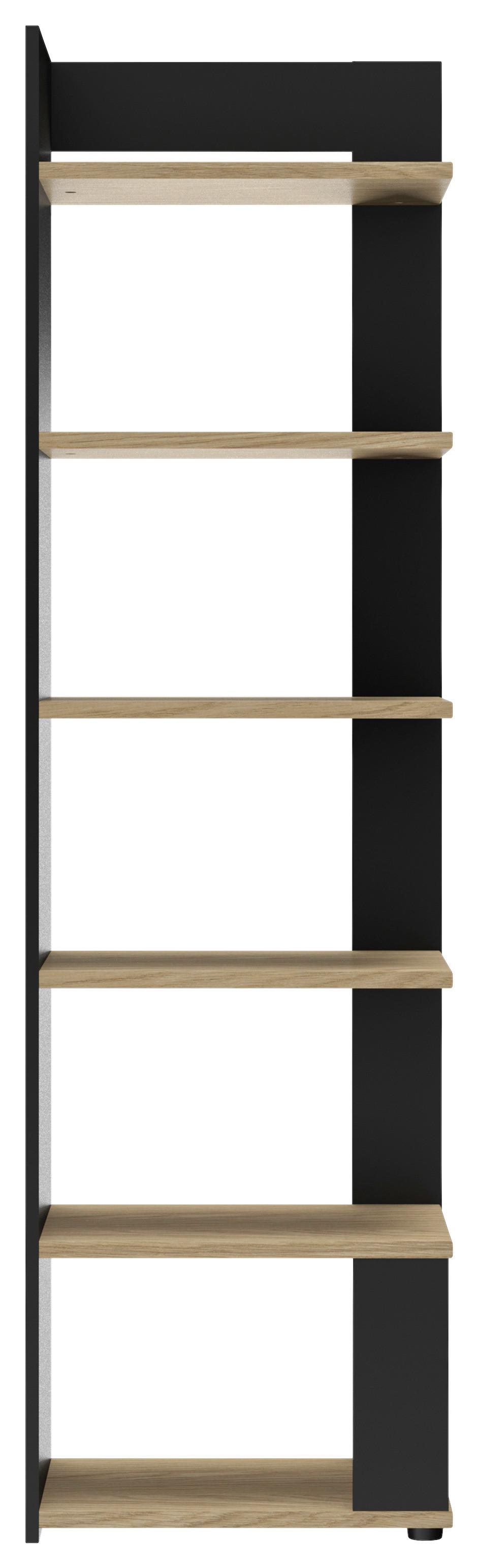 Regal Nael 56 cm Eichefarben, Schwarz