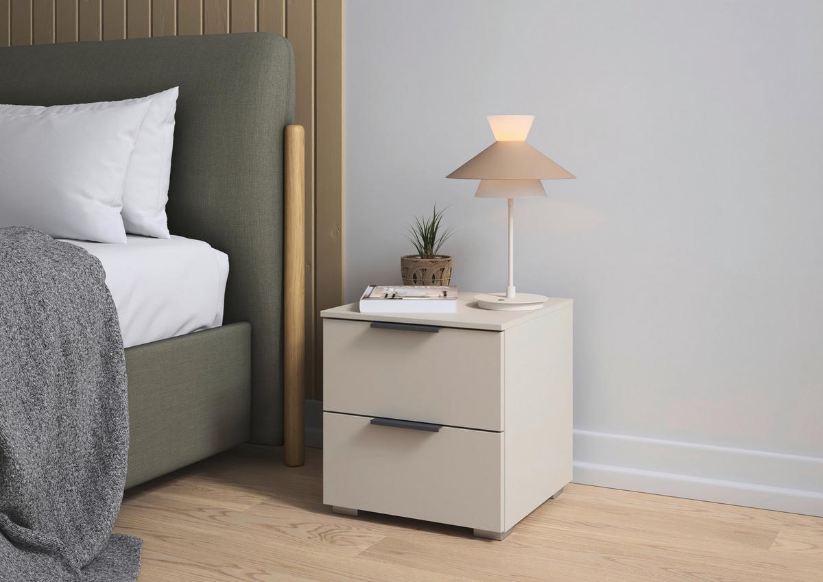 Nachtkästchen Alabama Super Champagnerfarben, B: 40 cm - Champagner, Trend, Holzwerkstoff (40/42/42cm)