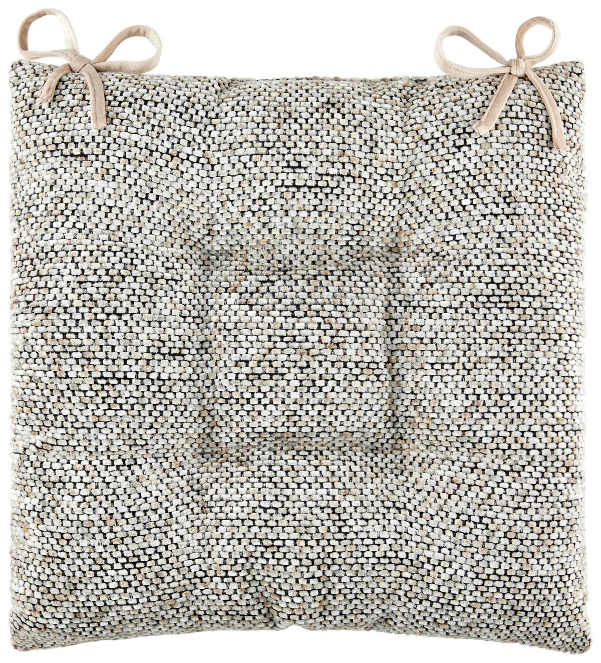 Sitzkissen Alena - Grau, MODERN, Textil (40/40/4cm) - Luca Bessoni