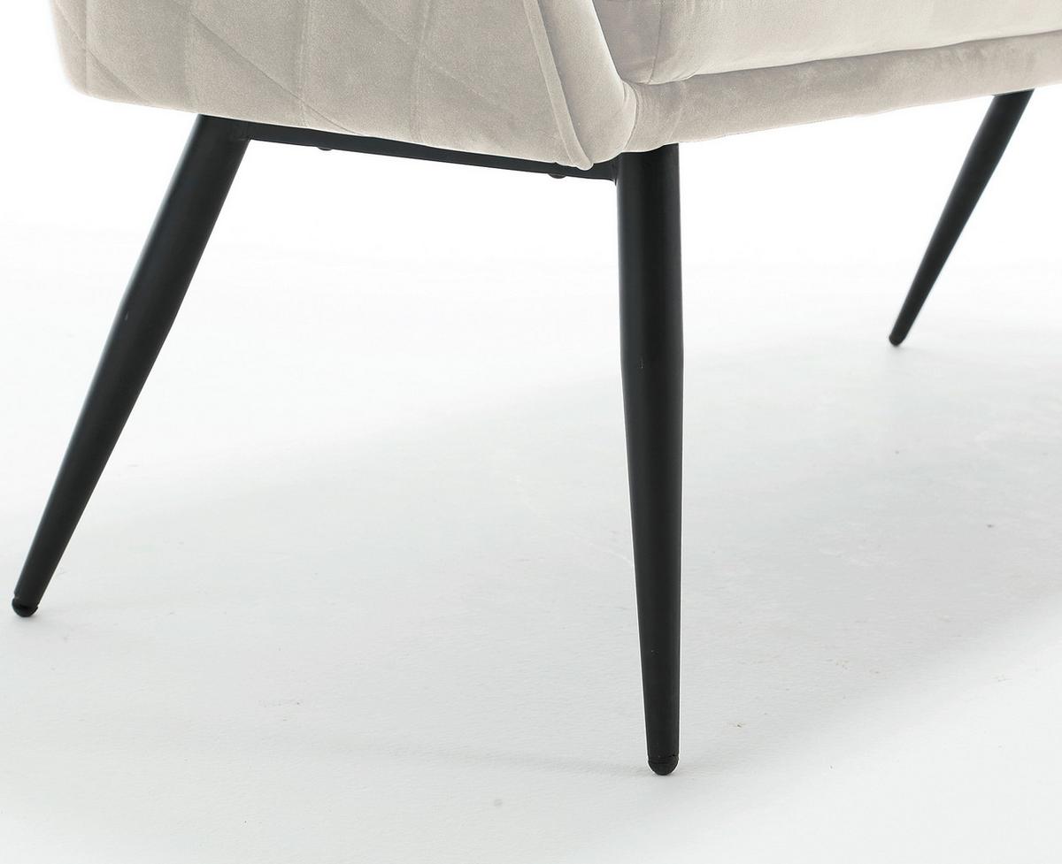 Sitzbank Creme B: 160 Cm - Creme/Schwarz, MODERN, Textil (160/85/61cm) - Livetastic