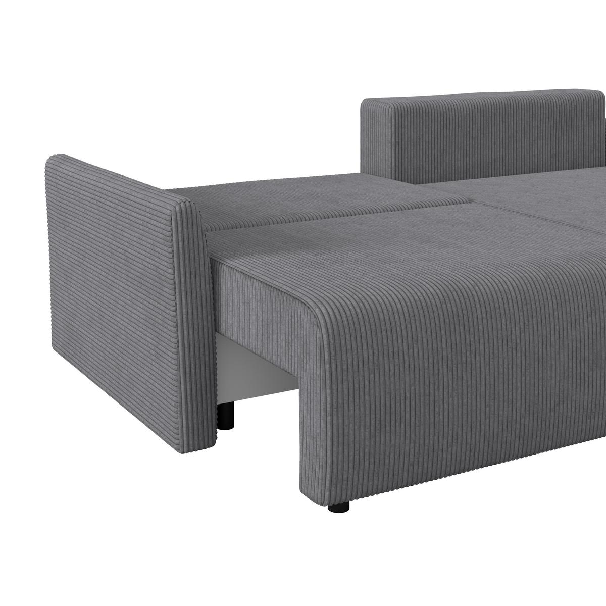 Ecksofa mit Schlaffunktion Sonos, Anthrazit 228x146 cm - Ecru/Anthrazit, MODERN, Textil (228/146cm)